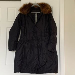 add Down Jacket with Raccoon Fur collar
